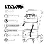 Cyclone Lite KV80 Gutter Vacuum 3600W - Side Entry