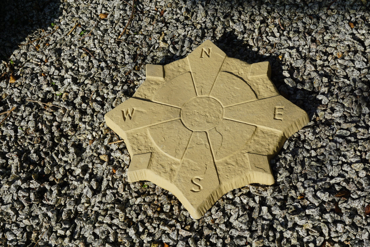 Compass Stepping Stone 440mm Buff_on chippings