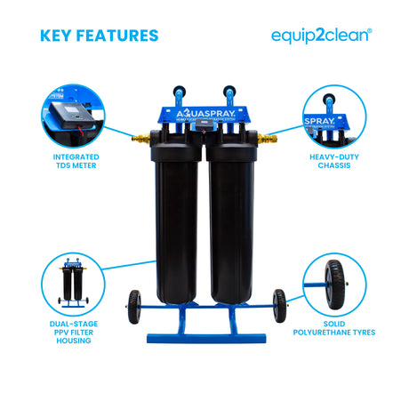 Aquaspray Two stage De-Ionising Water Filter (DI) Trolley