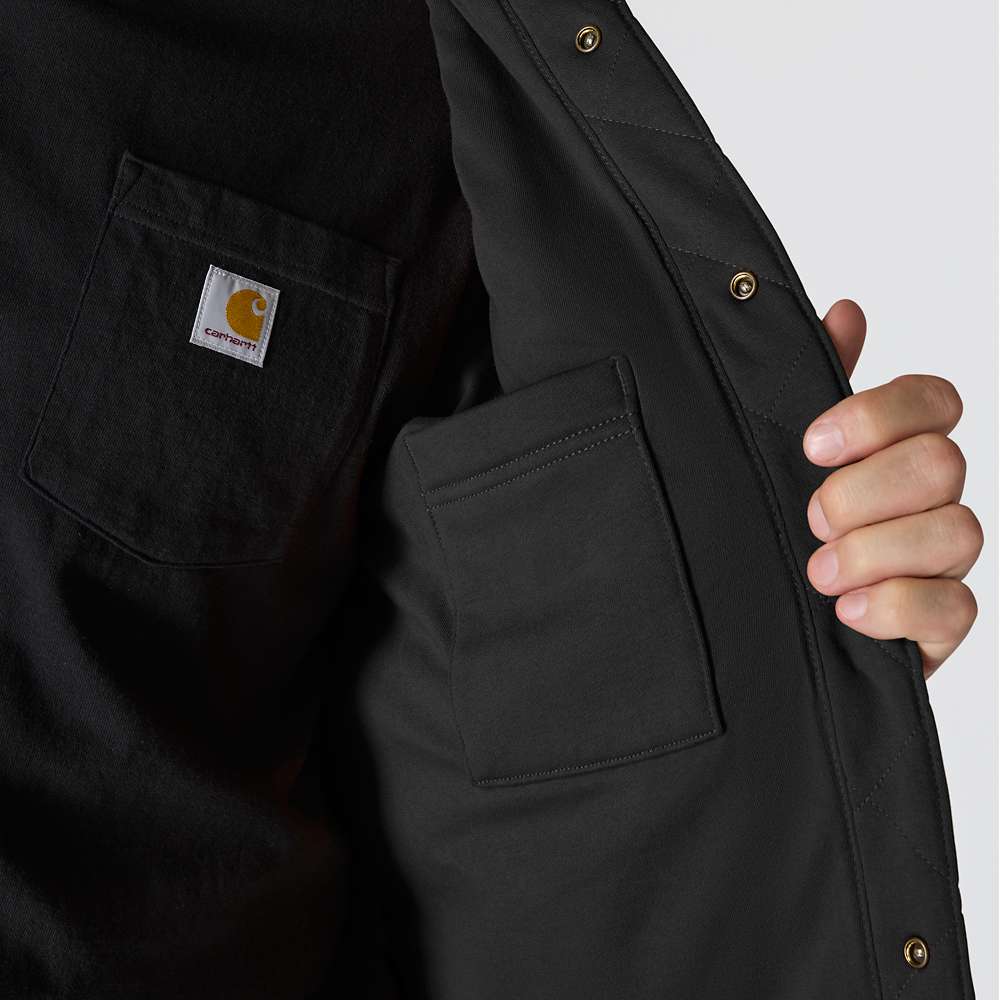 Carhartt Rain Defender Loose Fit Heavyweight Quilted Snap Front Shirt Jacket