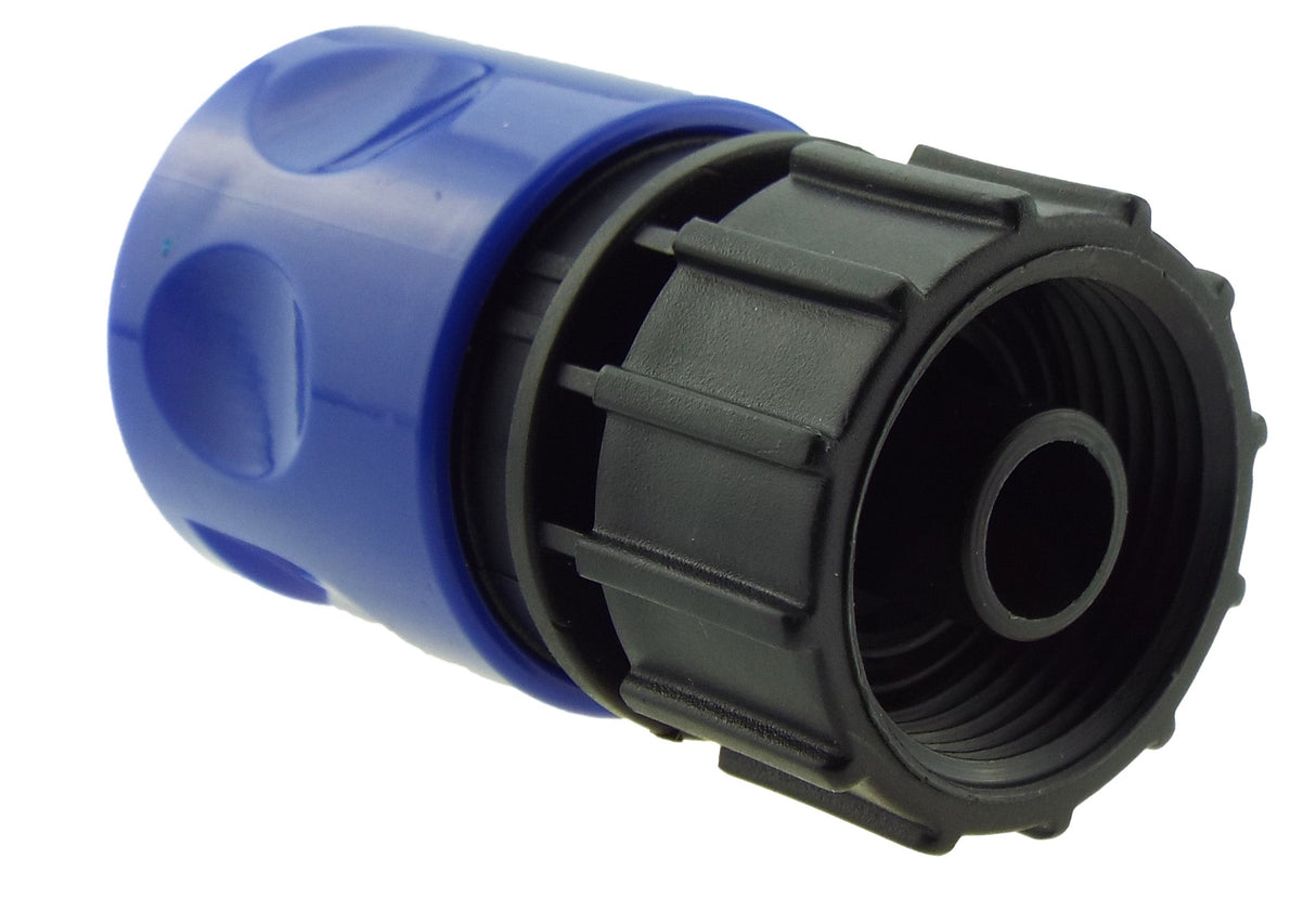IBC 2” S60X6 Cap with BSPF Thread-Quick Connect Male Valve and Hose Connector 3/4" BSPF