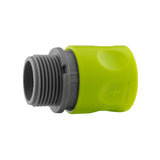 IBC 2” S60X6 Cap with Threaded Hose Fitting, Double Male and Hose Connector Lime