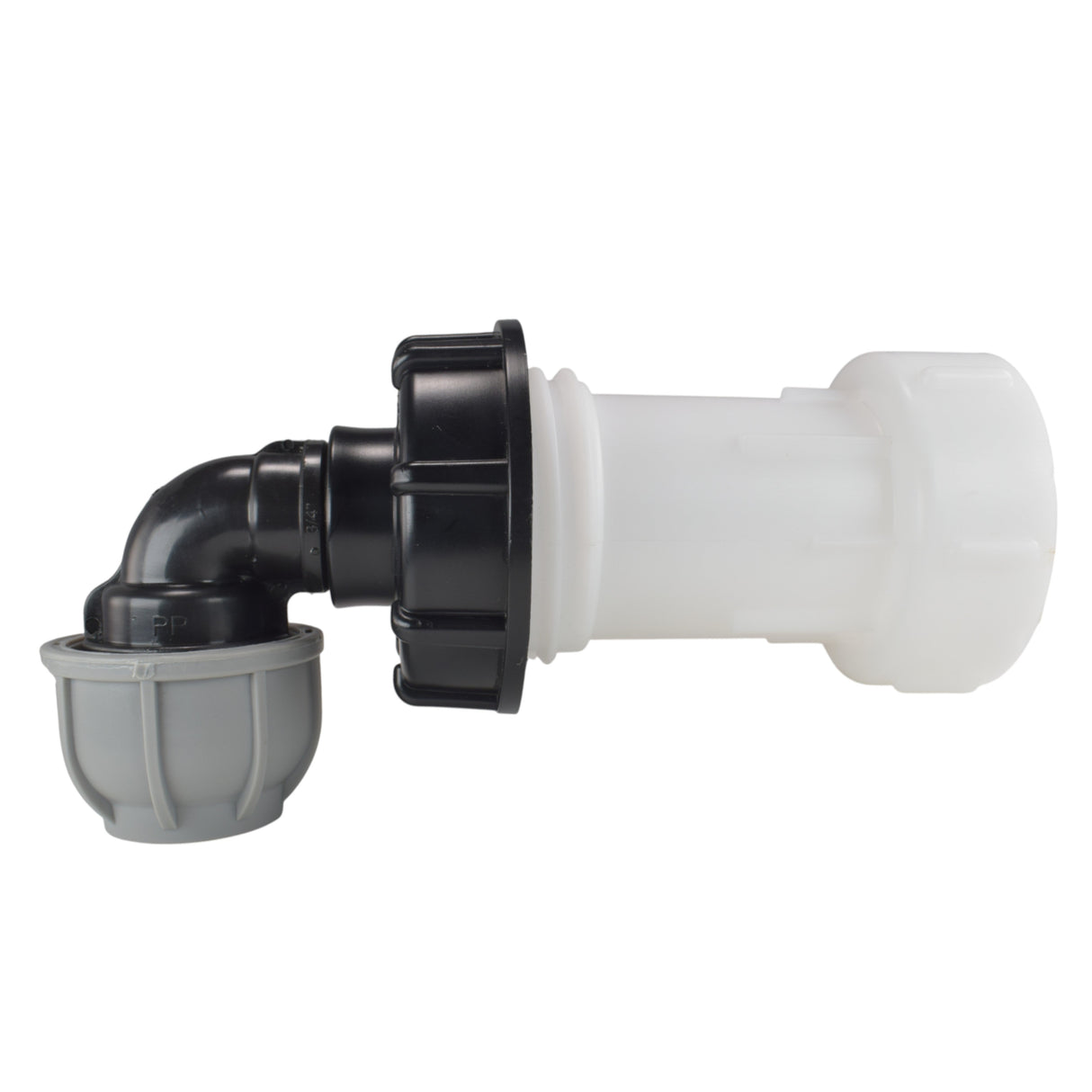 IBC Extender with 2” S60X6 Cap and 25mm MDPE Elbow