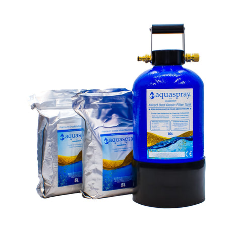 Aquaspray De-Ionising Water Filter Carry Tank 10, 15 or 25 Litre (Inc. Resin)