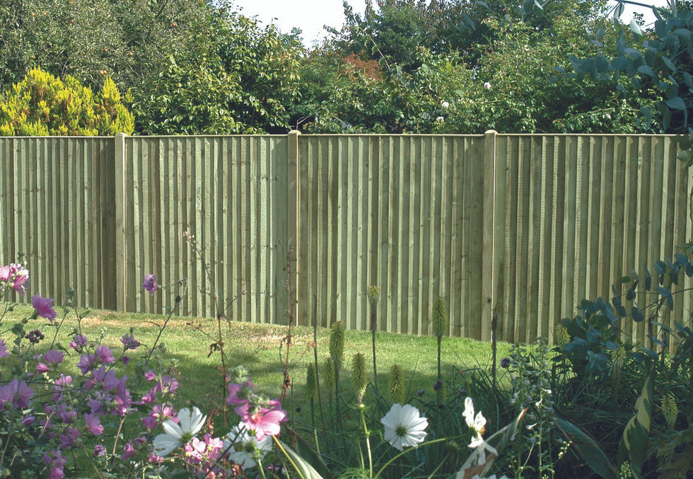 Feather Edge Fencing Boards Pressure Treated Green 150mm