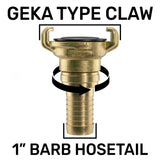 IBC 2” S60X6 Cap with Geka Type Fittings 25mm Swivel Barb