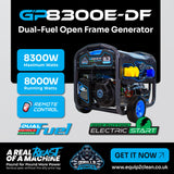 Gorilla Power 8300W Dual-Fuel Generator with Electric Start - GP8300E-DF - High-Capacity & Reliable Power
