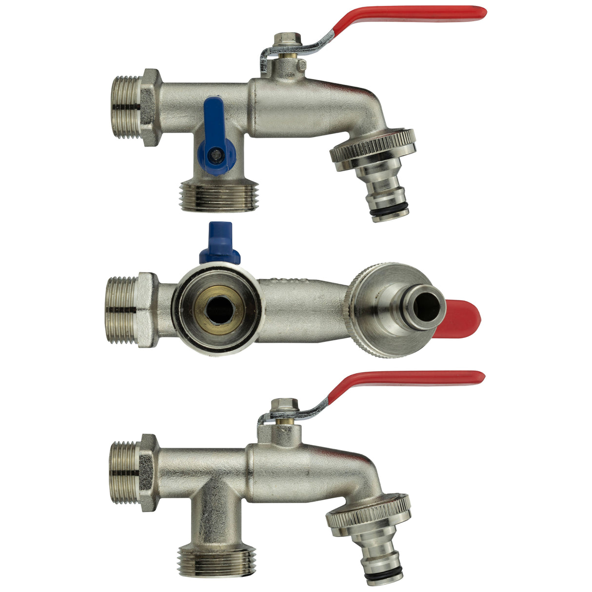 Wall Flange Kit 25mm MDPE + Double Lever Tap ¾” BSP