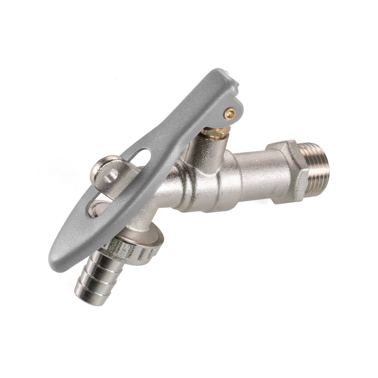 IBC 2" S60X6 - 1/2" BSP Extender Adaptor with Lever Tap Hose Barb and Lever Lock