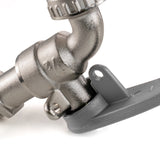 IBC 2" S60X6 - 1/2" BSP Extender Adaptor with Lever Tap with Hose Barb and Side Lock