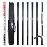 Clamped Carbon Fibre Gutter Vacuum Pole Kits (51mm Diameter) 20ft-40ft