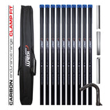 Clamped Carbon Fibre Gutter Vacuum Pole Kits (51mm Diameter) 20ft-40ft