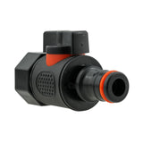 IBC 2” S60X6 Cap with BSPF Thread-Quick Connect Male Valve and Hose Connector 3/4" BSPF