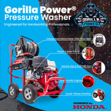 Kiam GORILLA POWER® 3600PSI 15LPM 13HP Petrol Pressure Washer Honda GX390 Engine