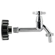 IBC 2" S60X6 - 1/2" BSP Cap with Extended Brass Chrome Tap 1/2" Barb