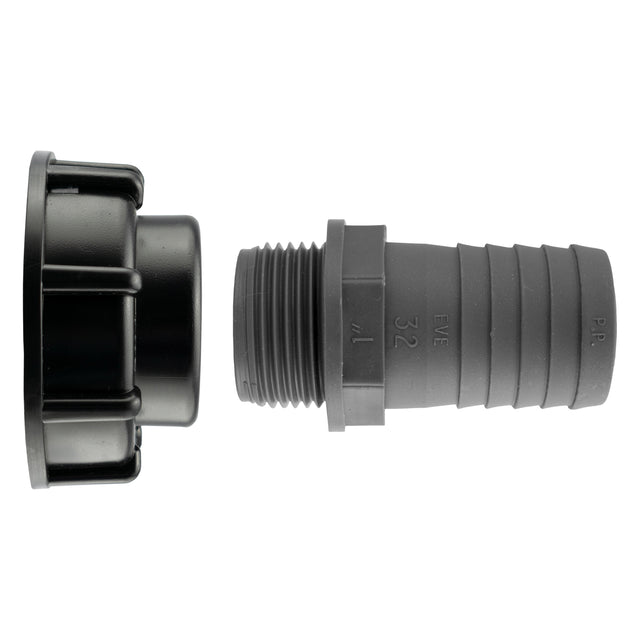 IBC 2” S60X6 Cap with 32mm Barb Straight