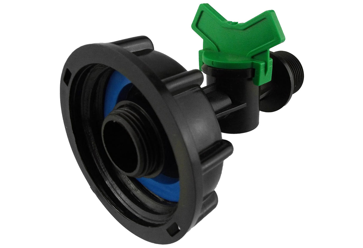 IBC 2” S60X6 Cap with ¾” BSP Male Threaded Irrigation Valve