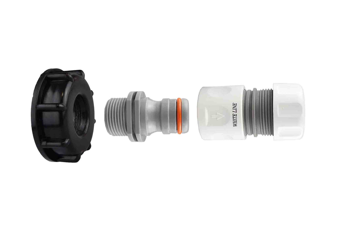 IBC 2” S60X6 Cap with Max Flo Hose Connectors Set