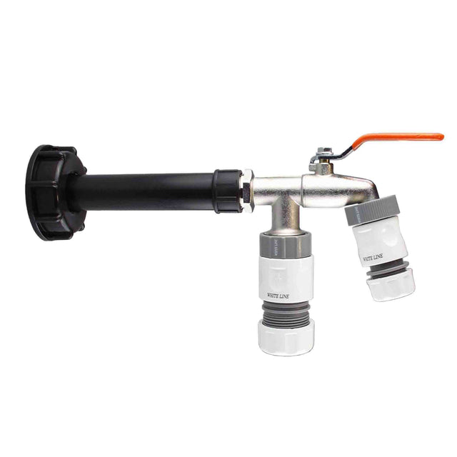 IBC 2” S60X6 Cap with Water Filter, Double Tap, 1 x Max Flo Outlet and 1 x Standard Outlet