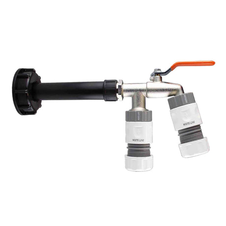 IBC 2” S60X6 Cap with Water Filter, Double Lever Tap and Max Flo Hose Connectors Set