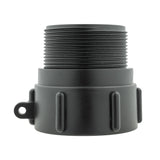 IBC 2” S60X6 Cap with Large Plastic Valve, 2” BSP Elbow and 50mm Barb Straight