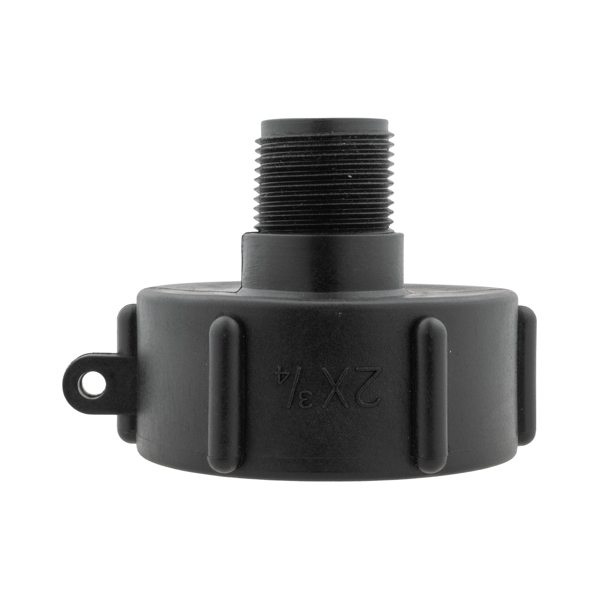 IBC 2” S60X6 Cap with BSPF Thread-Quick Connect Male Valve and Hose Connector 3/4" BSPM