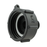 IBC 2” S60X6 Cap with In-Line BSPF Valve and MDPE Straight 20mm
