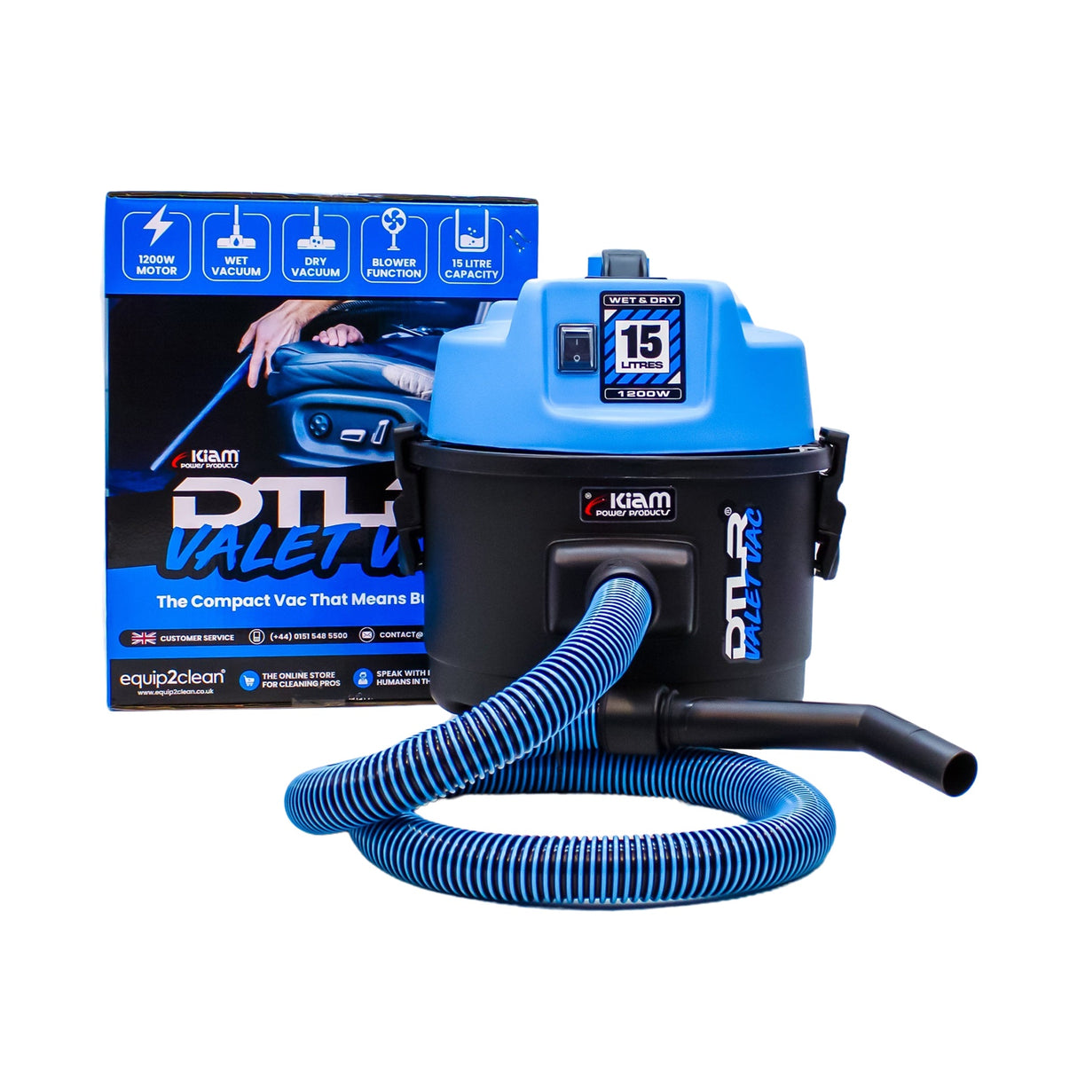 DTLR Valet Vac 240V 1200W Wet & Dry Vacuum Cleaner 15L