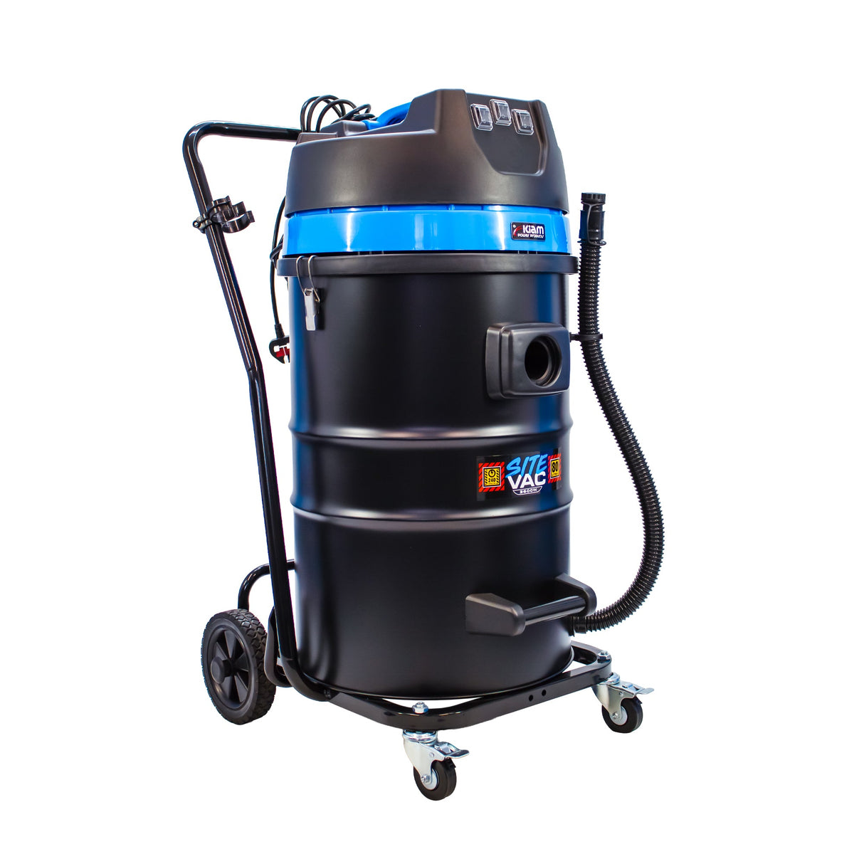 SiteVac KV80-3F – Triple Motor Warehouse Vacuum (3600W) with Front-Mounted Squeegee