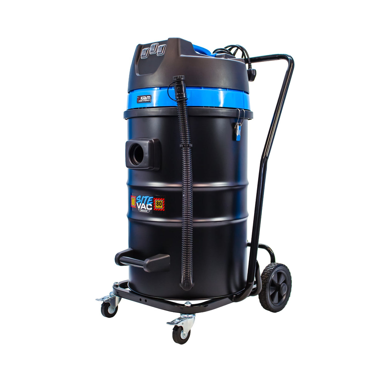 SiteVac KV80-3F – Triple Motor Warehouse Vacuum (3600W) with Front-Mounted Squeegee