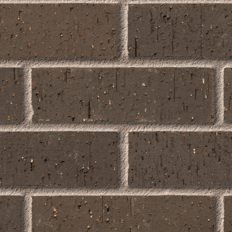 Dark brown rustic brick with a textured surface, 65mm size.