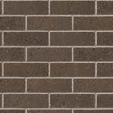 Dark brown rustic brick with a textured surface, 65mm size.