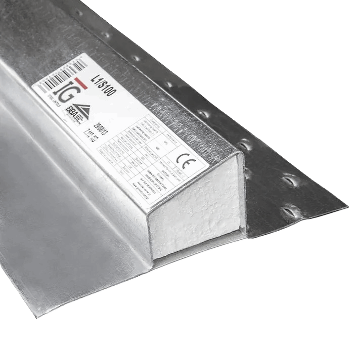IG L1/ S100 Cavity Wall Lintel: Galvanized steel for strength with insulation for thermal efficiency in masonry.