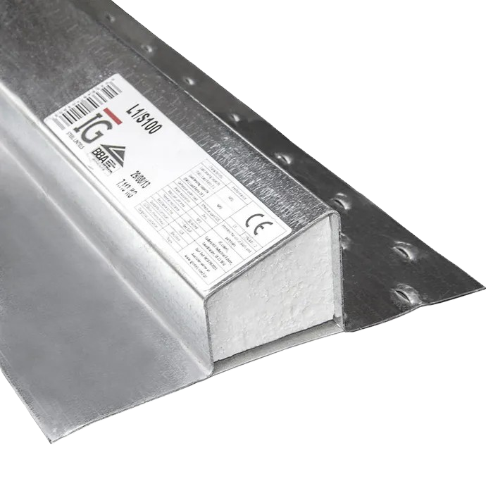 IG L1/ S100 Cavity Wall Lintel: Galvanized steel for strength with insulation for thermal efficiency in masonry.