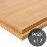 Two Marine Plywood Panels with a 'Pack of 2' label on a white background