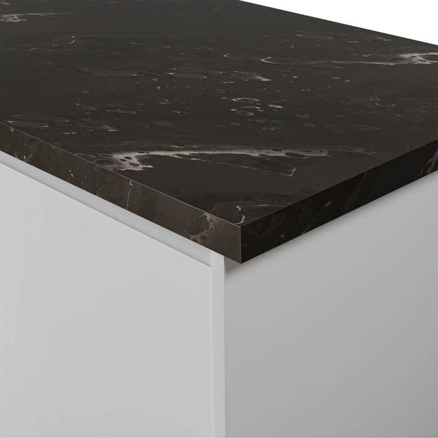 Formica Originals PP5015 Black Painted Marble Laminate Kitchen Worktops - Satin NDF Finish