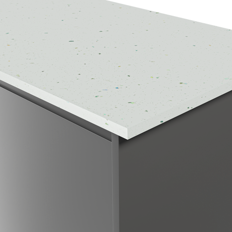 Formica Originals PP7680 Platinum White 22mm Square Edge Laminate Kitchen Worktops - Platinum Etchings Finish