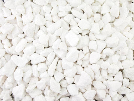 Polar White Spanish Marble Gravel 20mm 25/50 20kg Bags