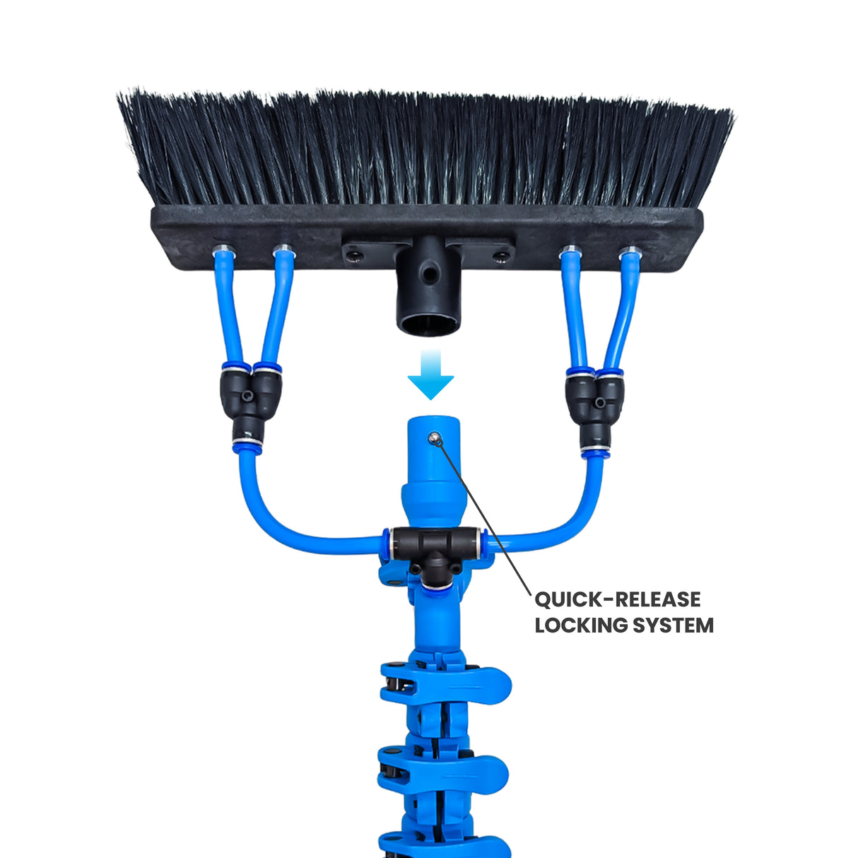 Aquaspray Venom 40ft 100% Carbon Fibre Waterfed Window Cleaning Pole 8-Section