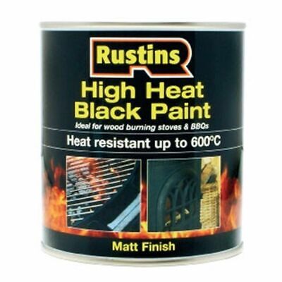 Rustins High Heat Paint Black 