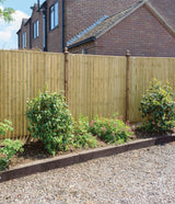 Feather Edge Fencing Boards Pressure Treated Green 125mm