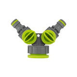 Wall Flange Kit 32mm MDPE + Brass Bib Tap + Two Way Splitter + Connectors