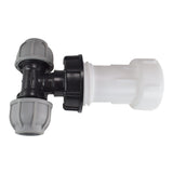 IBC Extender with 2” S60X6 Cap and 32mm MDPE Tee