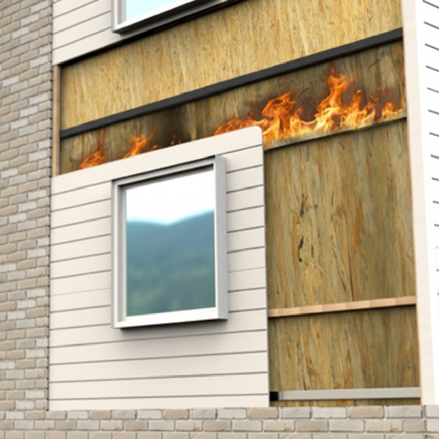 Tenmat FF102/50  Fire Rated Ventilated Cavity Fire Barrier - 1000×75x6mm