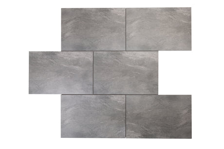 Luzia Porcelain Paving Volcanic Grey Outdoor Tiles