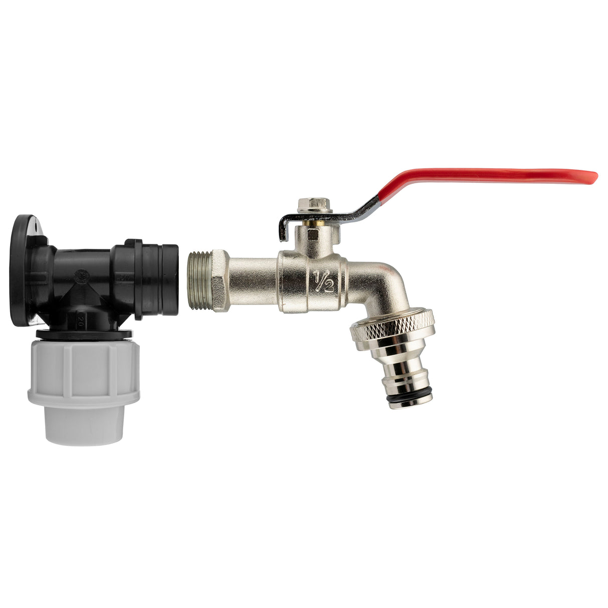 Wall Flange Kit 20mm MDPE - Lever Tap & Snap On