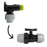 Wall Flange Kit 32mm MDPE + 32mm MDPE Valve + Direct Hose Connector