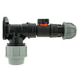 Wall Flange Kit 32mm MDPE + In-Line Valve + 20mm MDPE Joiner