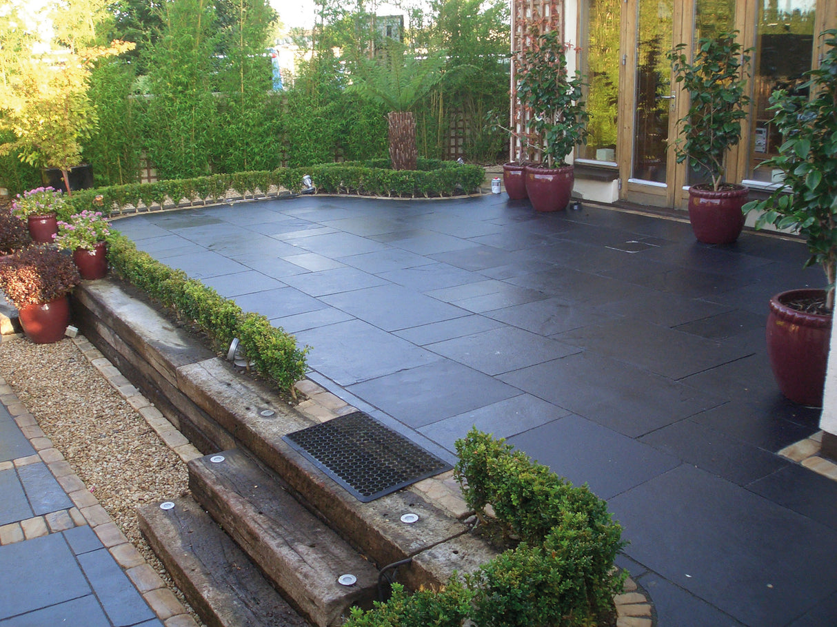 Arley Black Lime Natural Stone Paving Project Packs 15.25m2