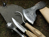 Professional kits Spoon Carving Tool Set  4 Hand Forged Pieces